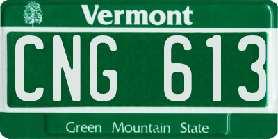 VT license plate CNG613