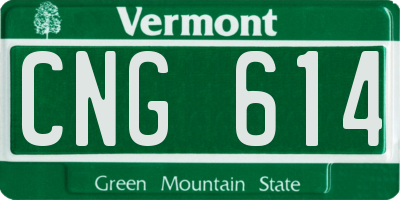 VT license plate CNG614