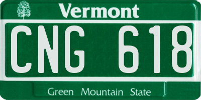 VT license plate CNG618