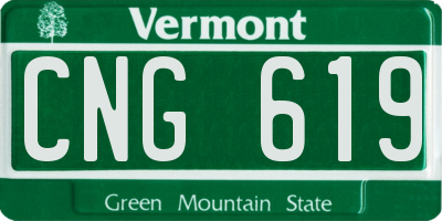 VT license plate CNG619