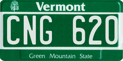 VT license plate CNG620