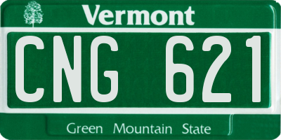 VT license plate CNG621