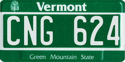 VT license plate CNG624