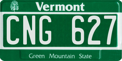 VT license plate CNG627