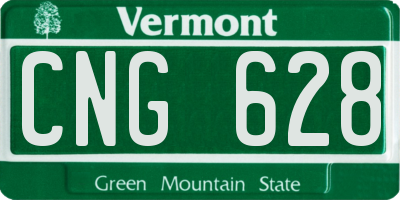 VT license plate CNG628