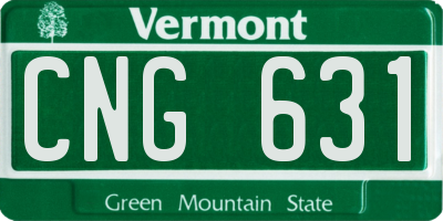 VT license plate CNG631