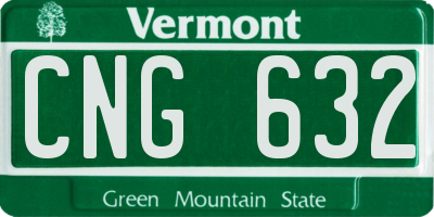 VT license plate CNG632