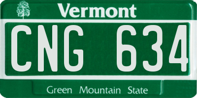 VT license plate CNG634