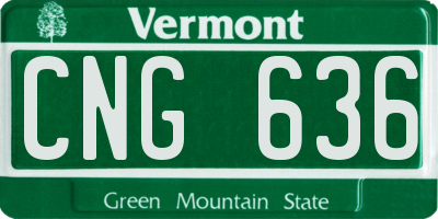 VT license plate CNG636