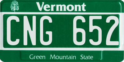 VT license plate CNG652