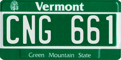 VT license plate CNG661