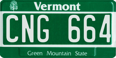 VT license plate CNG664