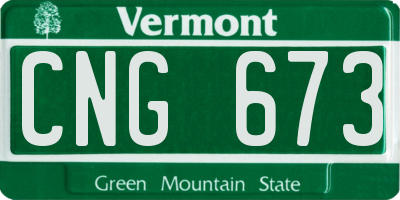 VT license plate CNG673