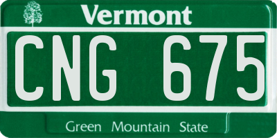 VT license plate CNG675