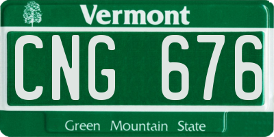 VT license plate CNG676