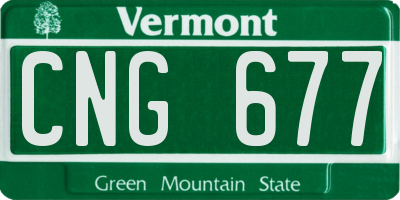 VT license plate CNG677