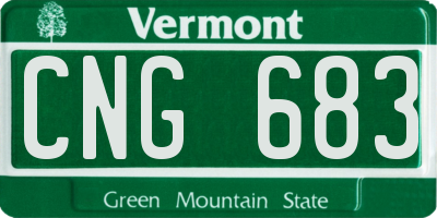 VT license plate CNG683