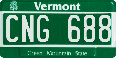 VT license plate CNG688
