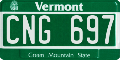 VT license plate CNG697