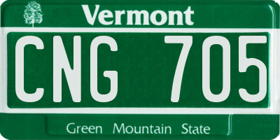 VT license plate CNG705