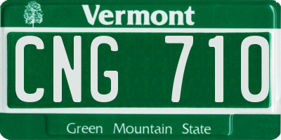 VT license plate CNG710