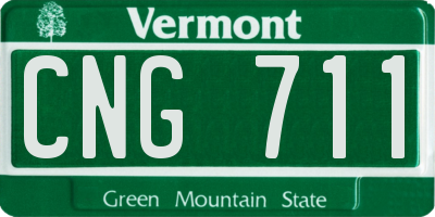 VT license plate CNG711