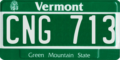 VT license plate CNG713