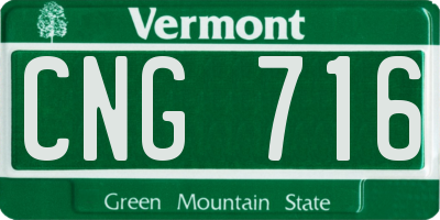 VT license plate CNG716
