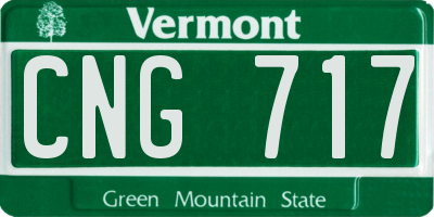 VT license plate CNG717