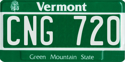 VT license plate CNG720