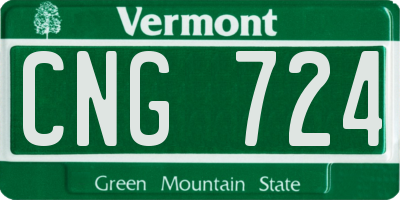VT license plate CNG724