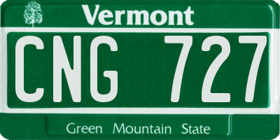 VT license plate CNG727