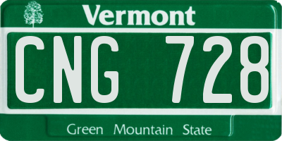 VT license plate CNG728