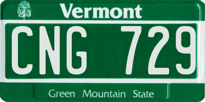 VT license plate CNG729
