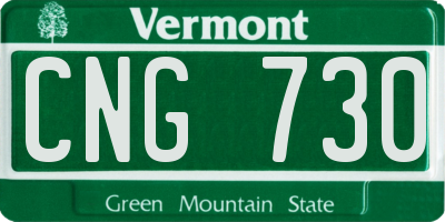 VT license plate CNG730