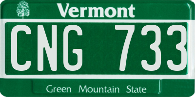 VT license plate CNG733