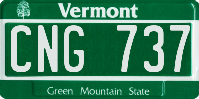 VT license plate CNG737