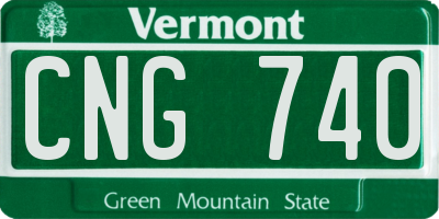VT license plate CNG740