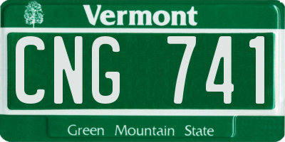 VT license plate CNG741