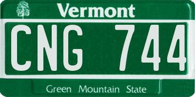 VT license plate CNG744