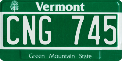 VT license plate CNG745