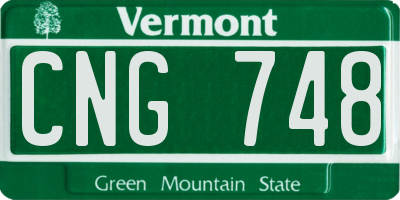 VT license plate CNG748