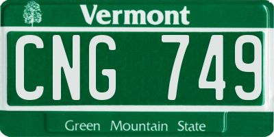 VT license plate CNG749