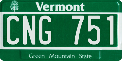 VT license plate CNG751