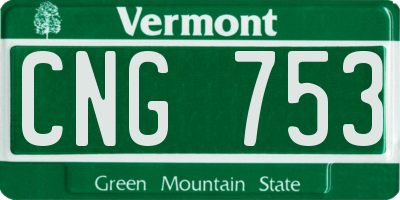 VT license plate CNG753