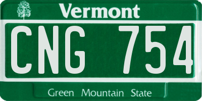 VT license plate CNG754