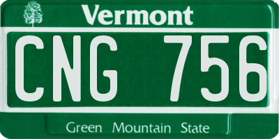 VT license plate CNG756
