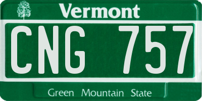 VT license plate CNG757