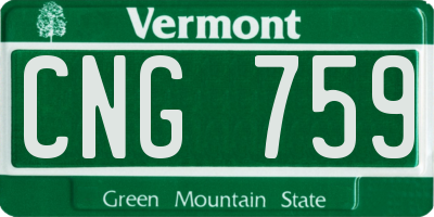 VT license plate CNG759