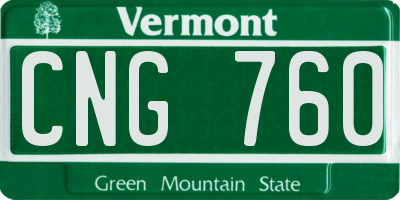 VT license plate CNG760